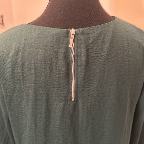 H&M green woman dress perfect for fall 3/4 sleeves size 8 - Picture 6 of 8